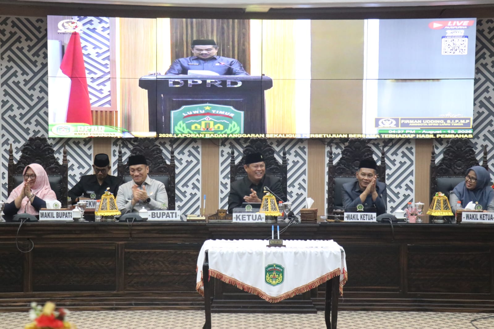 Ketua DPRD Ober Datte Pimpin Paripurna, Perubahan KUA-PPAS 2026 Disepakati